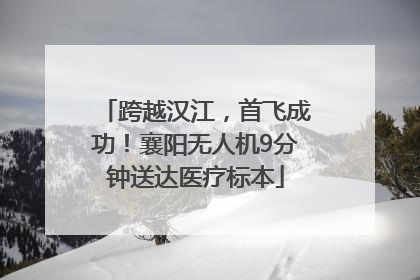 跨越汉江，首飞成功！襄阳无人机9分钟送达医疗标本