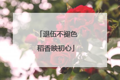 退伍不褪色 稻香映初心