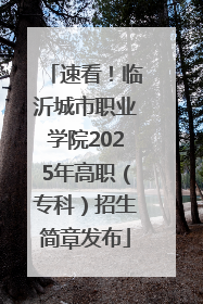速看！临沂城市职业学院2025年高职（专科）招生简章发布
