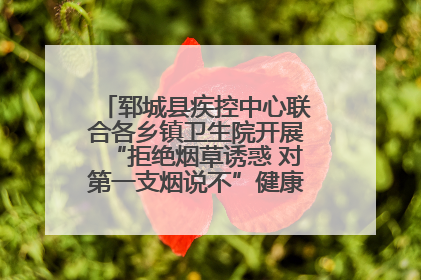 郓城县疾控中心联合各乡镇卫生院开展“拒绝烟草诱惑 对第一支烟说不”健康教育宣传活动