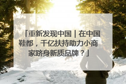 重新发现中国｜在中国鞋都，千亿扶持助力小商家跻身新质品牌？