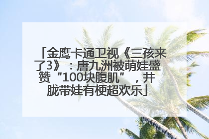金鹰卡通卫视《三孩来了3》：唐九洲被萌娃盛赞“100块腹肌”，井胧带娃有梗超欢乐