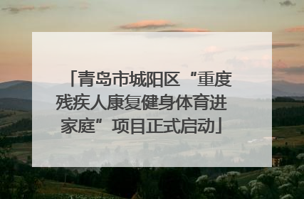 青岛市城阳区“重度残疾人康复健身体育进家庭”项目正式启动