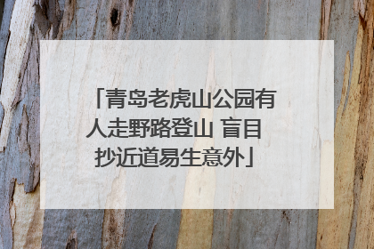 青岛老虎山公园有人走野路登山 盲目抄近道易生意外