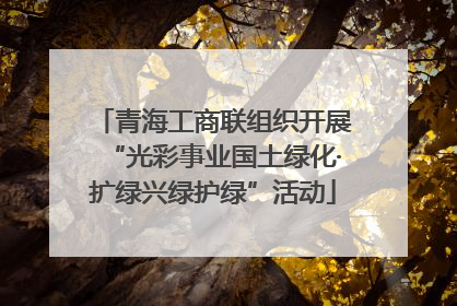 青海工商联组织开展“光彩事业国土绿化·扩绿兴绿护绿”活动