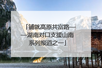 铺就高原共富路——湖南对口支援山南系列报道之一