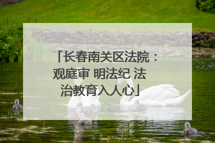 长春南关区法院：观庭审 明法纪 法治教育入人心