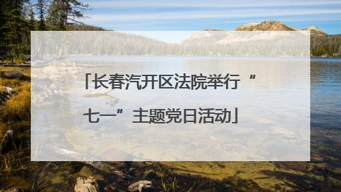 长春汽开区法院举行“七一”主题党日活动