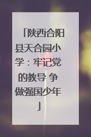 陕西合阳县天合园小学：牢记党的教导 争做强国少年
