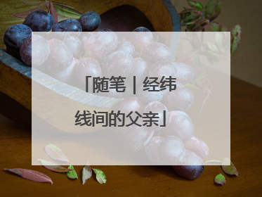 随笔｜经纬线间的父亲