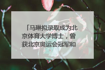 马琳拟录取成为北京体育大学博士，曾获北京奥运会冠军和4次世界杯冠军