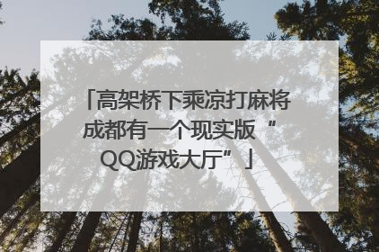 高架桥下乘凉打麻将 成都有一个现实版“QQ游戏大厅”