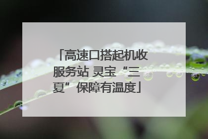 高速口搭起机收服务站 灵宝“三夏”保障有温度
