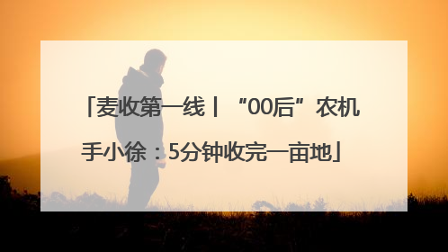 麦收第一线丨“00后”农机手小徐：5分钟收完一亩地
