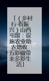 （乡村行·看振兴）山西屯留：设施农业助农增收 五彩椒带来多彩生活