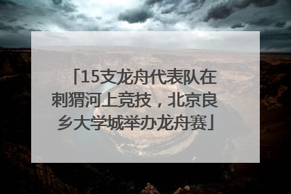15支龙舟代表队在刺猬河上竞技，北京良乡大学城举办龙舟赛