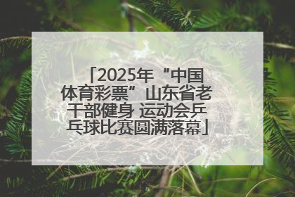 2025年“中国体育彩票”山东省老干部健身 运动会乒乓球比赛圆满落幕