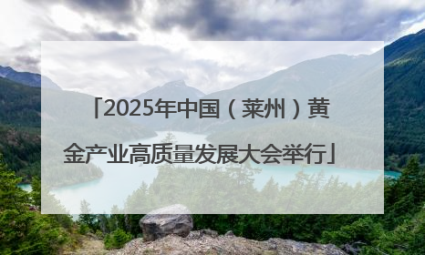 2025年中国（莱州）黄金产业高质量发展大会举行