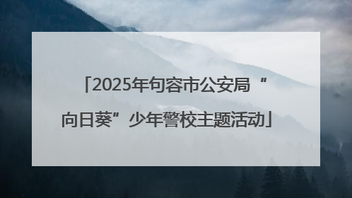 2025年句容市公安局“向日葵”少年警校主题活动
