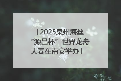 2025泉州海丝“源昌杯”世界龙舟大赛在南安举办